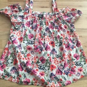 Bobeau Medium Petite floral blouse